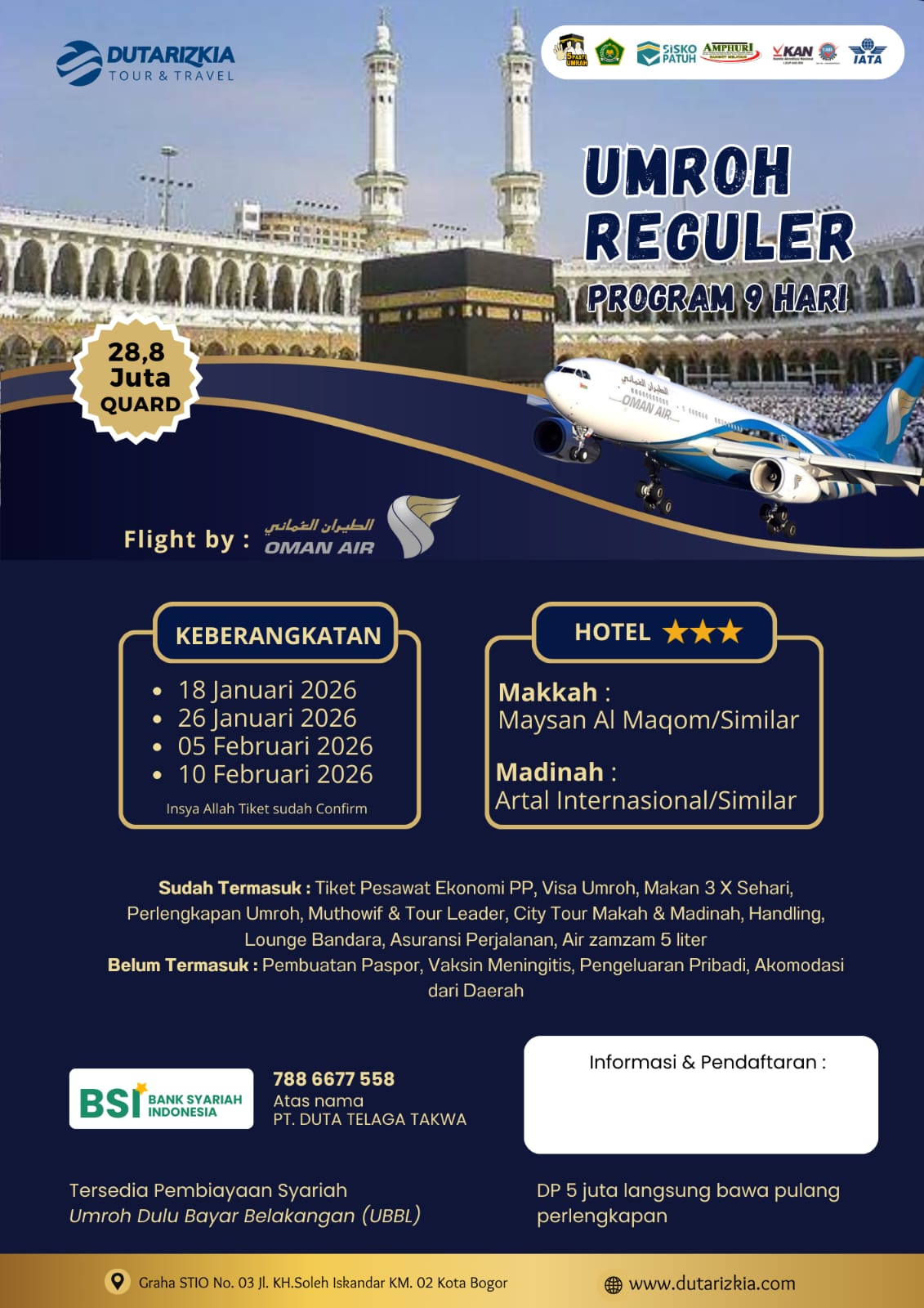 UMRAH AWAL TAHUN 2026 - 9  HARI